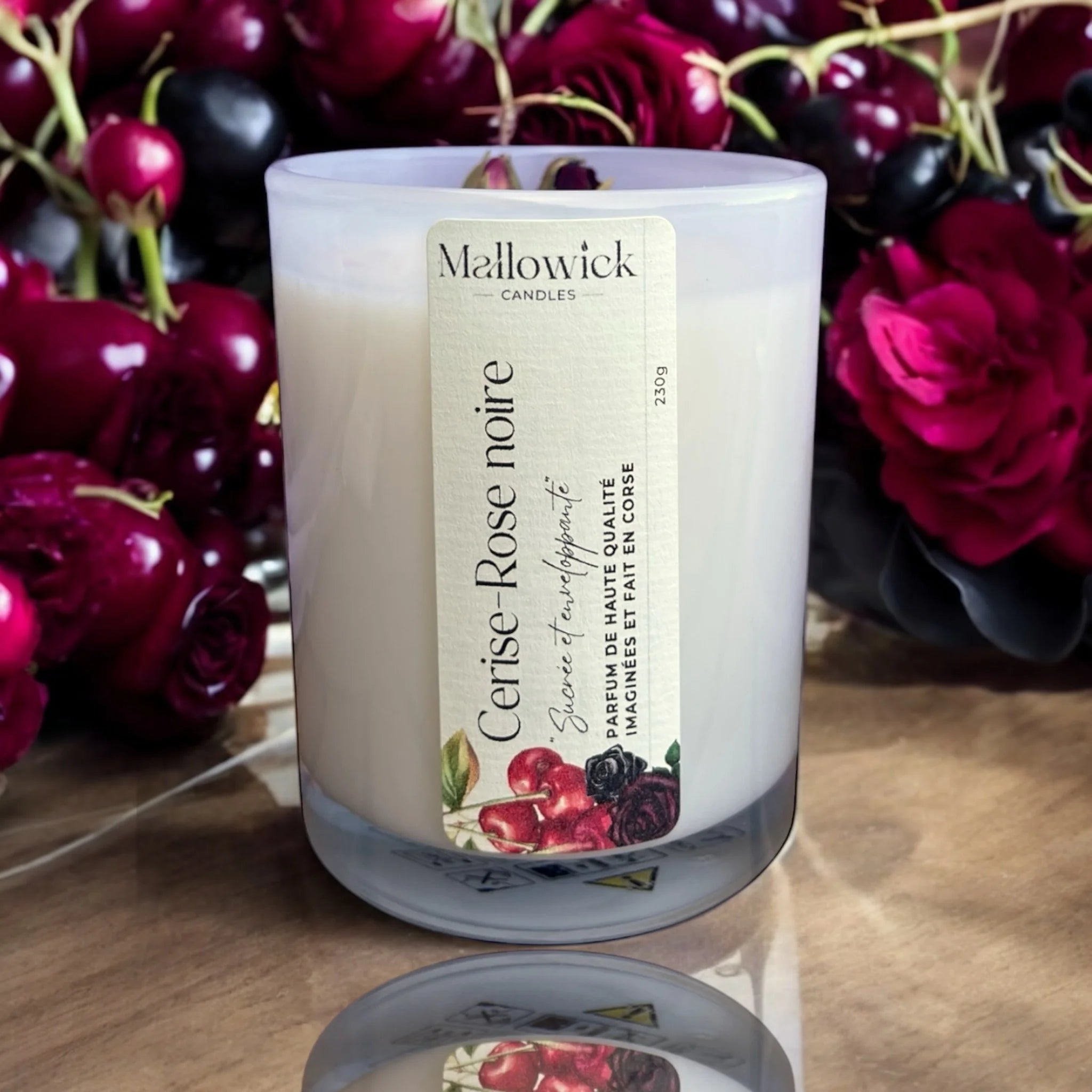 Bougie parfumée Cerise-Rose noire