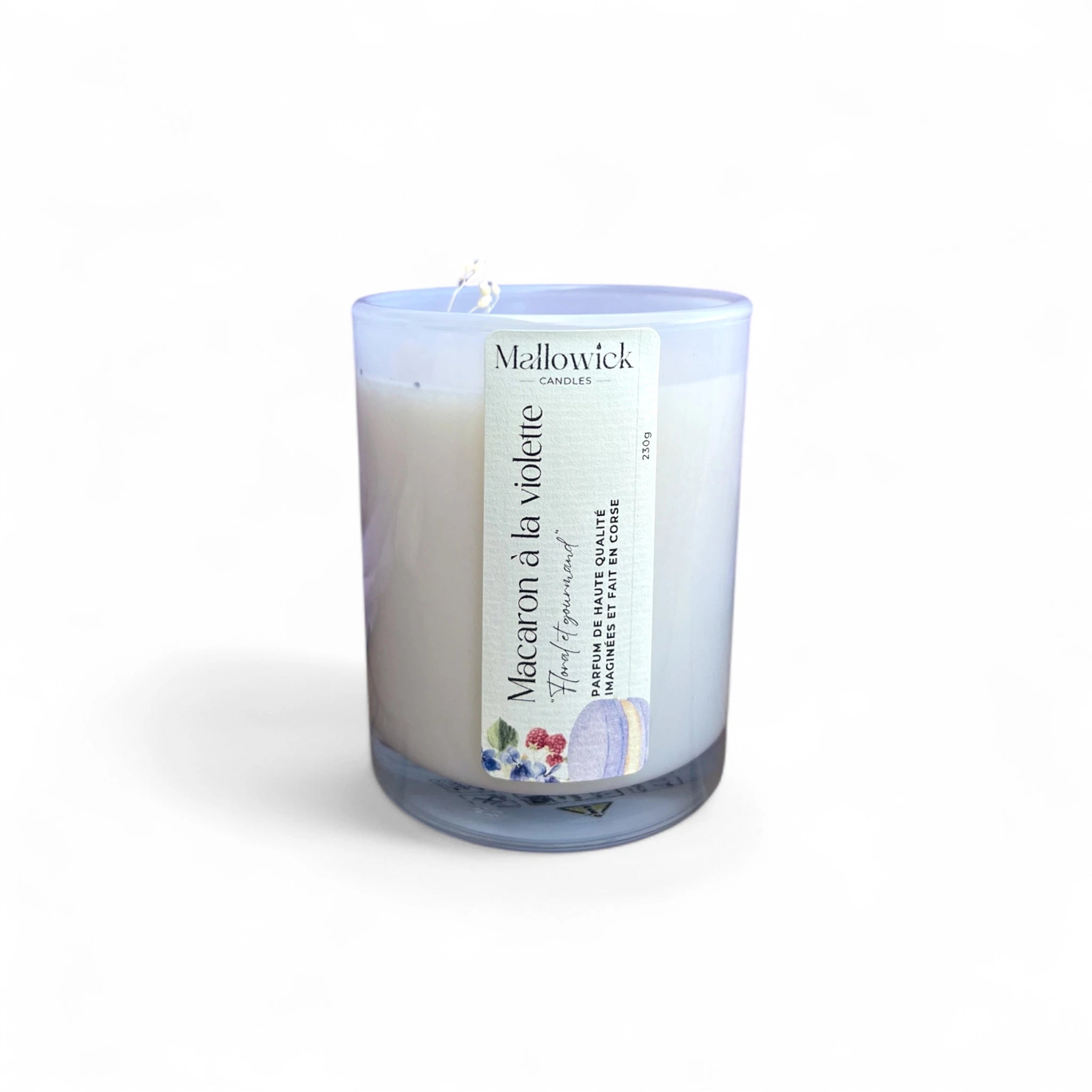 Bougie parfumée Macaron à la violette