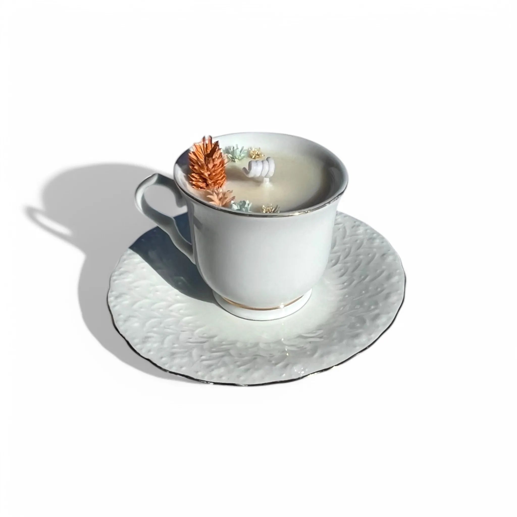 Bougie parfumée tasse blanche Tentation