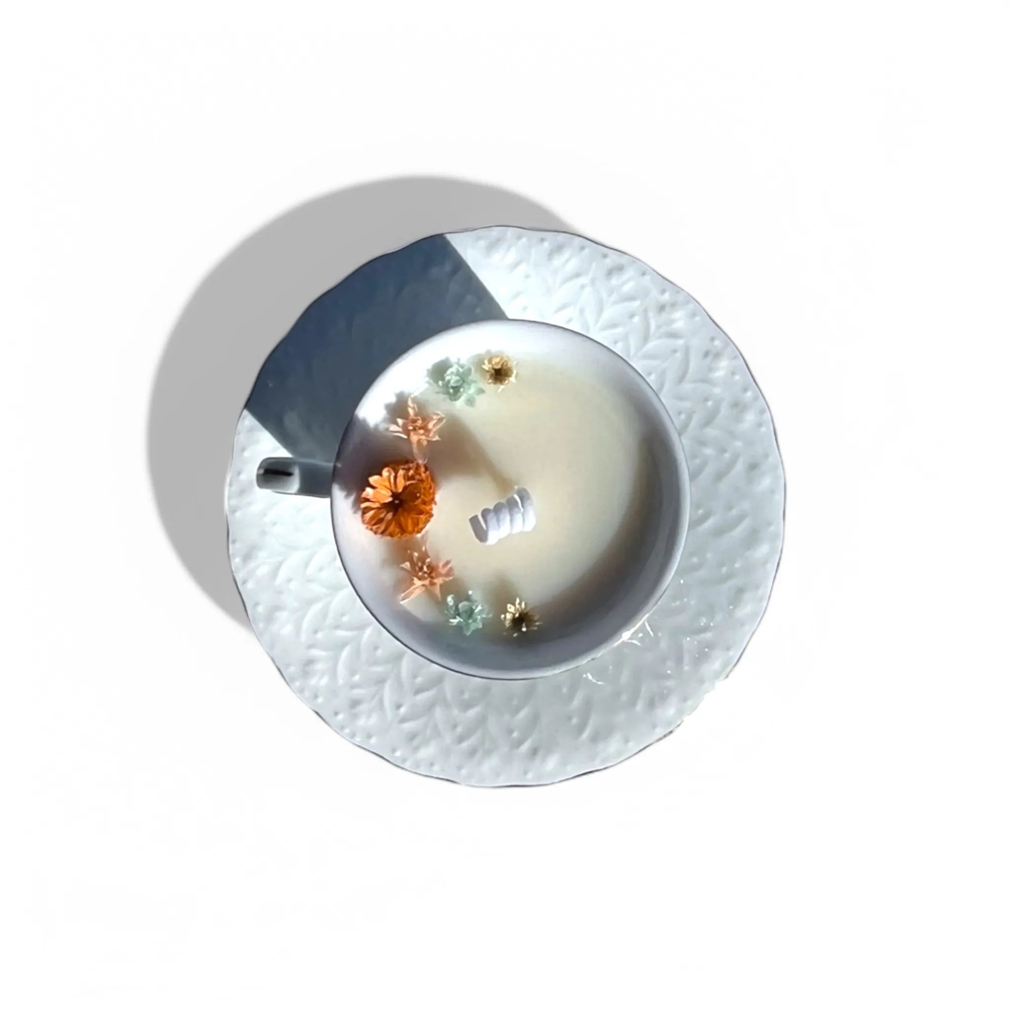 Bougie parfumée tasse blanche Tentation