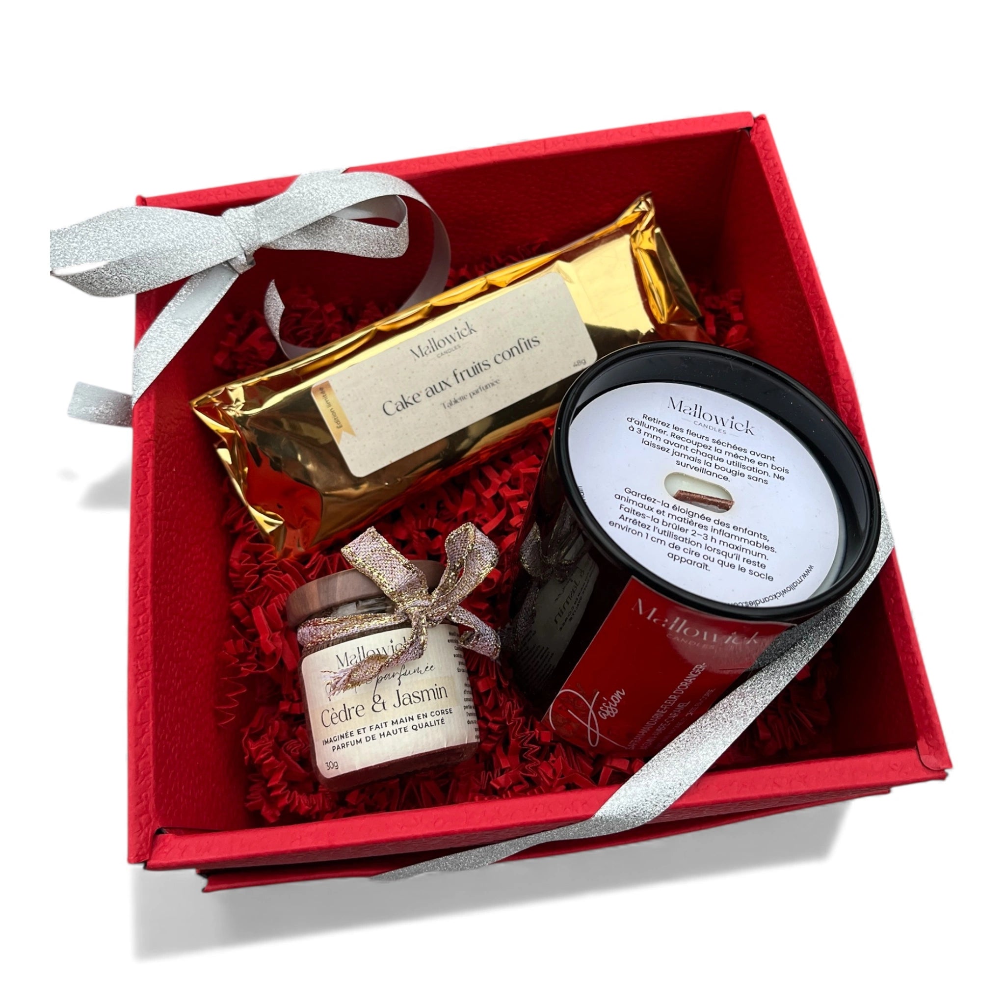Coffret de Noël avec la bougie