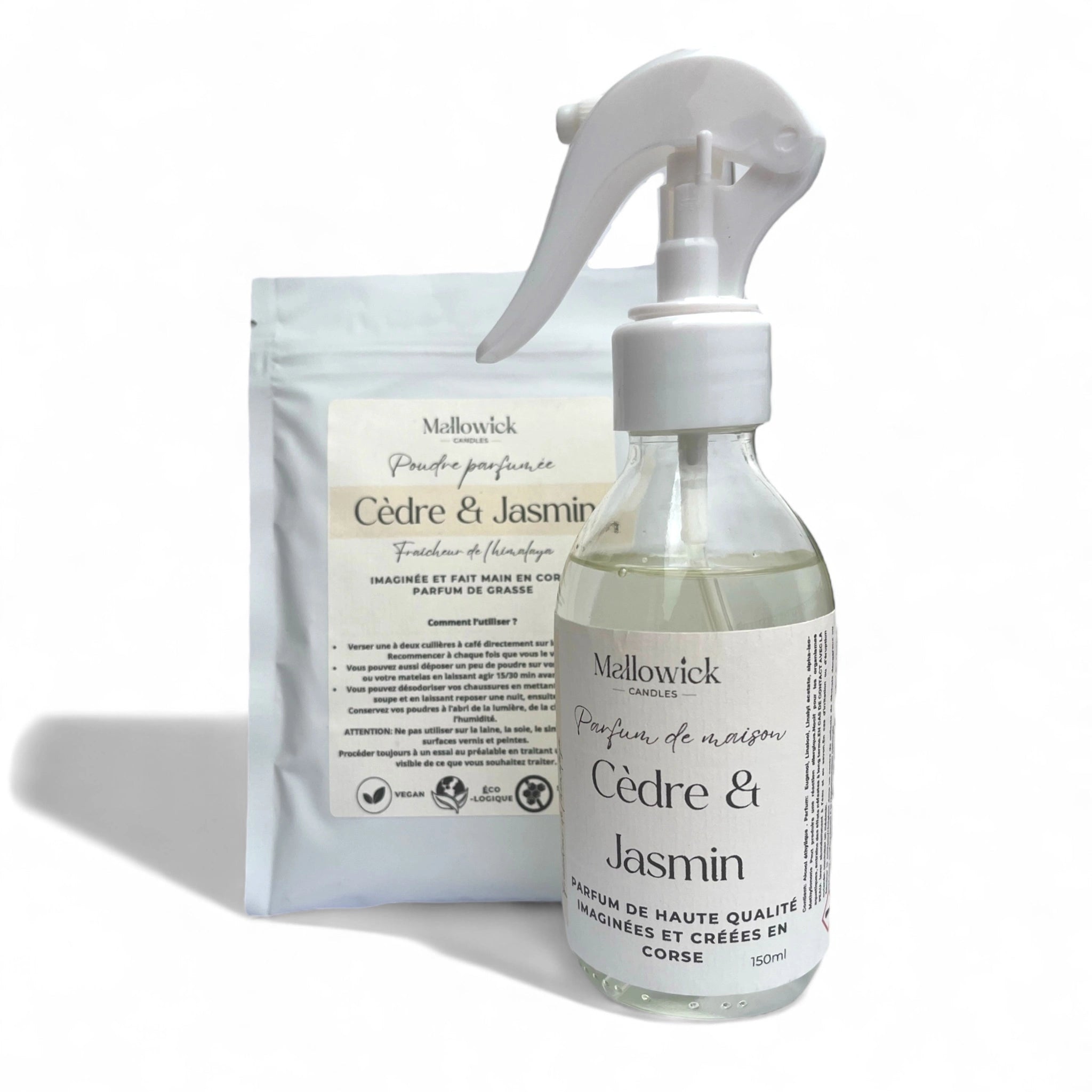 Pack Parfum de maison et poudre parfumée Cèdre jasmin
