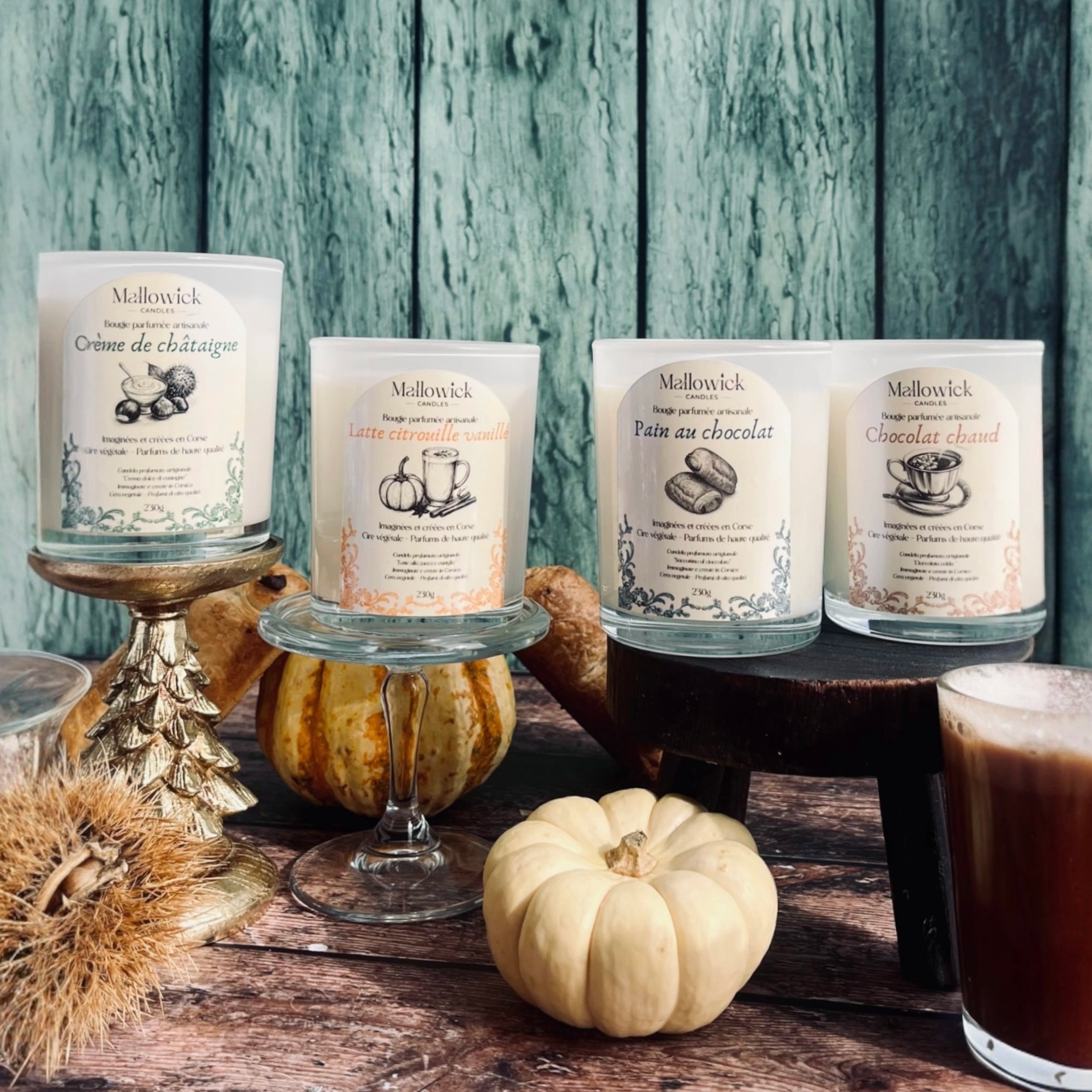 Pack de 4 bougies Cosy breakfast