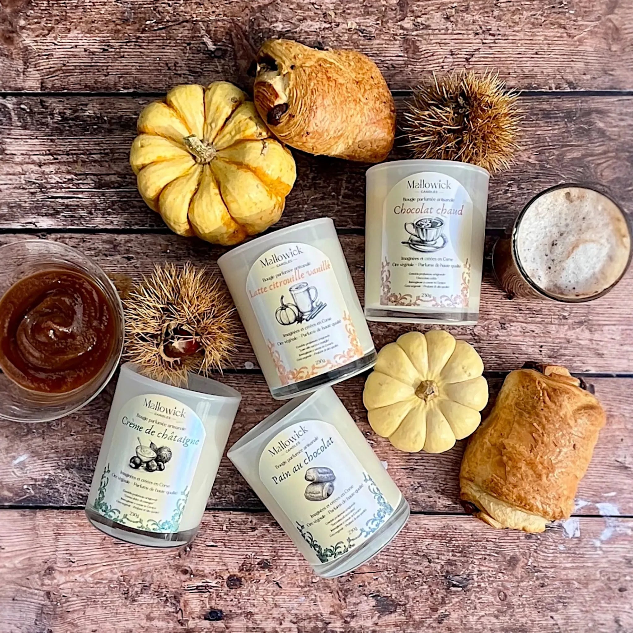 Pack de 4 bougies Cosy breakfast