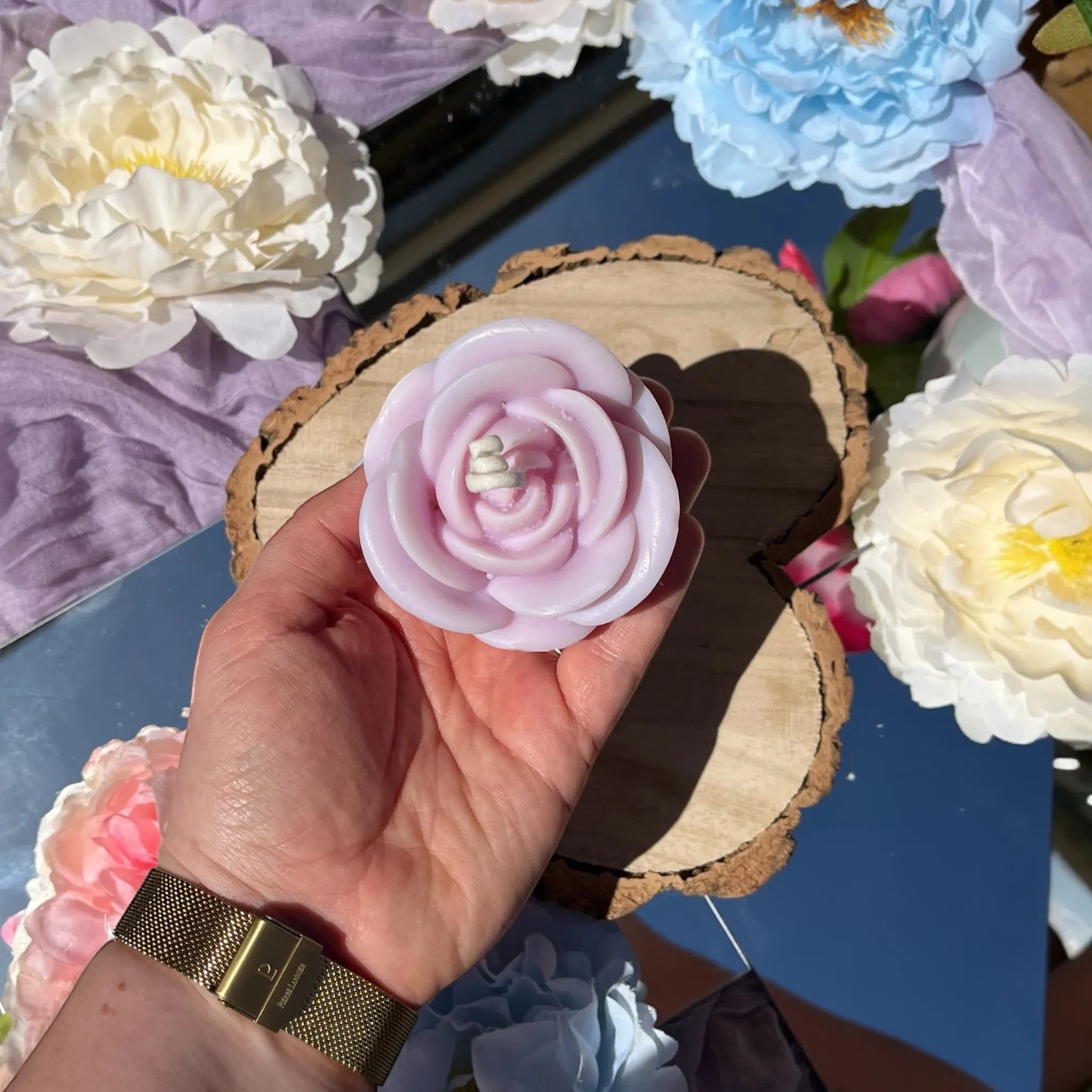 Bougie moulée Rose